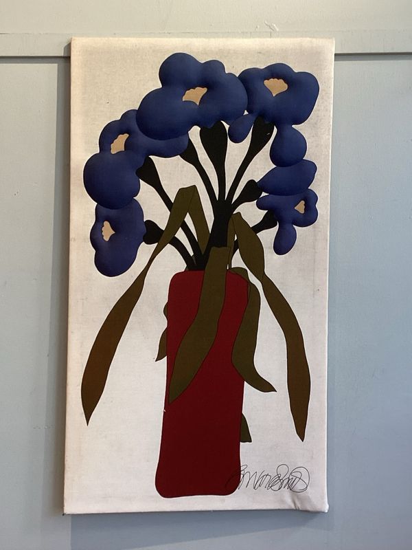 “Blue Iris” Textile Art by Howard Smith for Vallila Finland