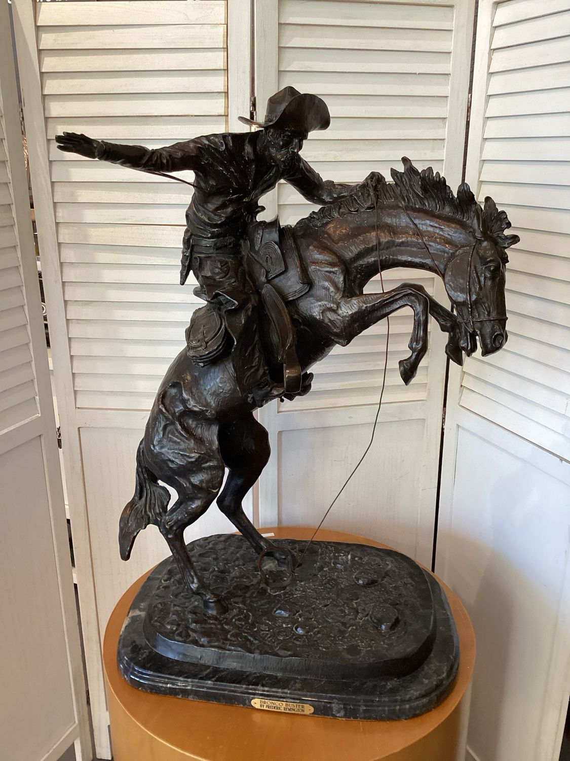 Frederic Remington &#39;Bronco Buster&#39; Cast Bronze Statue
