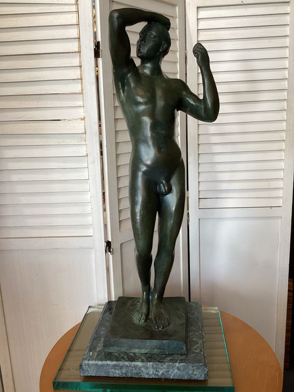 Rodin &#39;L&#39;Age d&#39;airain&#39; Cast Bronze Sculpture