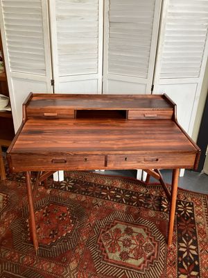 Danish Style Rosewood 4 Drawer Desk