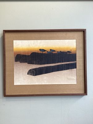 Elton Bennett &#39;Rain on River&#39; Original Print