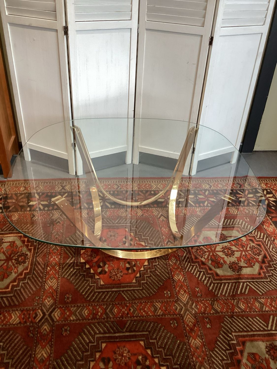 Roger Sprunger for Dunbar Brass Coffee Table
