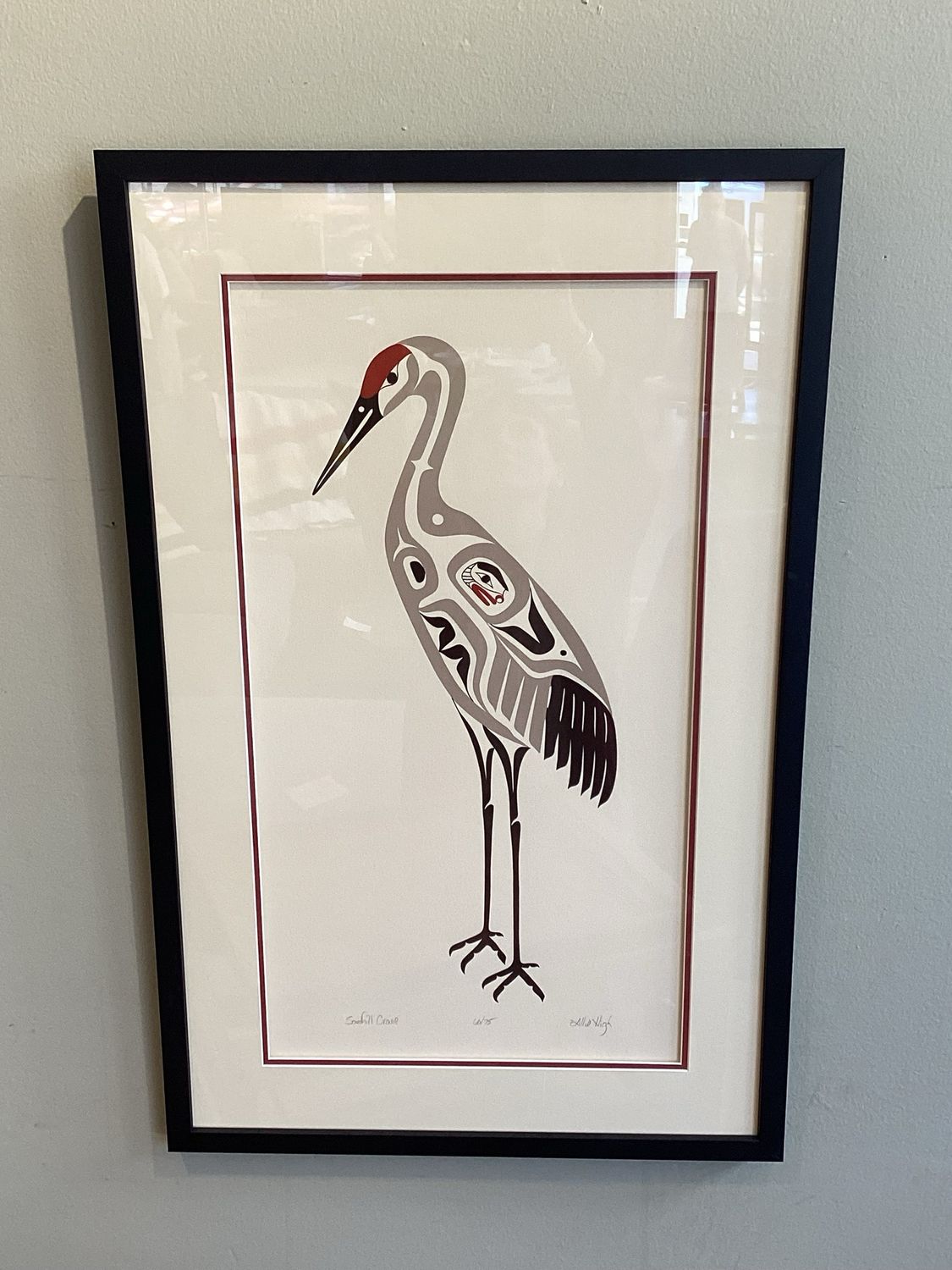 Allie High Serigraph Print “Sandhill Crane”
