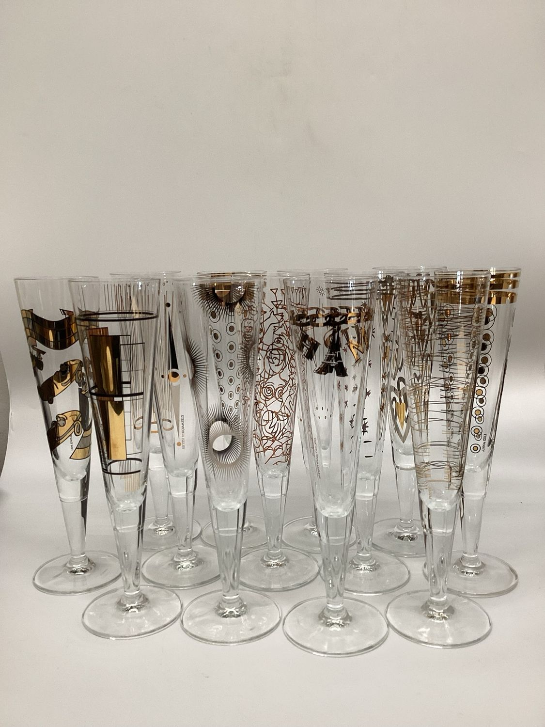Champagne Flutes by Ritzenhoff, set of 13