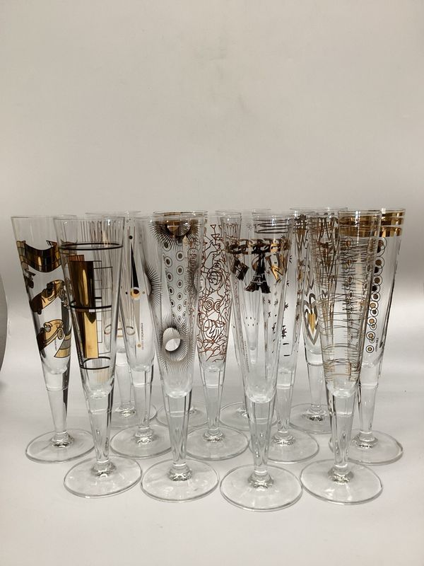 Champagne Flutes by Ritzenhoff, set of 13