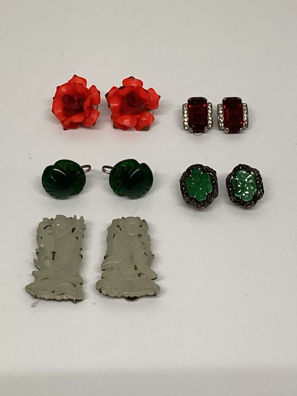 Lot of Earrings and Charms in Bakelite