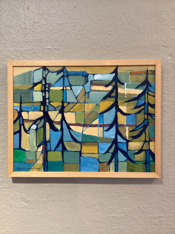 Original Acrylic Painting &quot;Beyond the Trees #2&quot; By Janet Louvau Holt