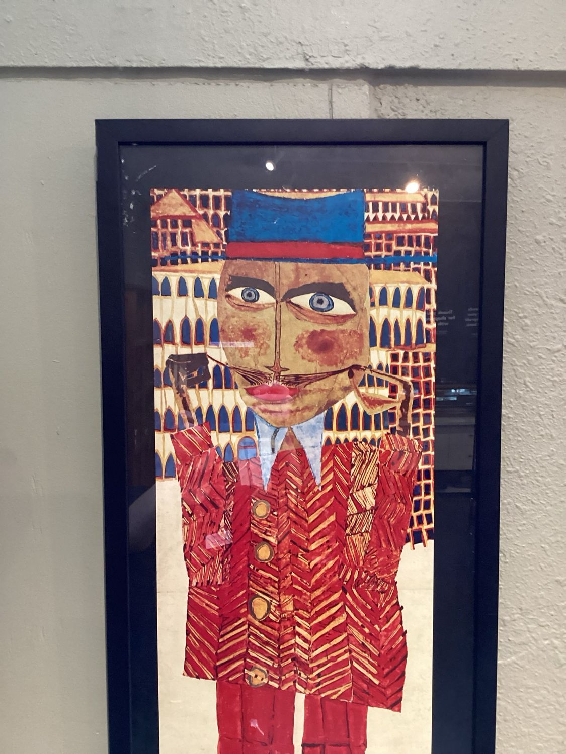 Vintage Exhibition Poster &quot;Man Twirling Mustache&quot; By Friedensreich Hundertwasser