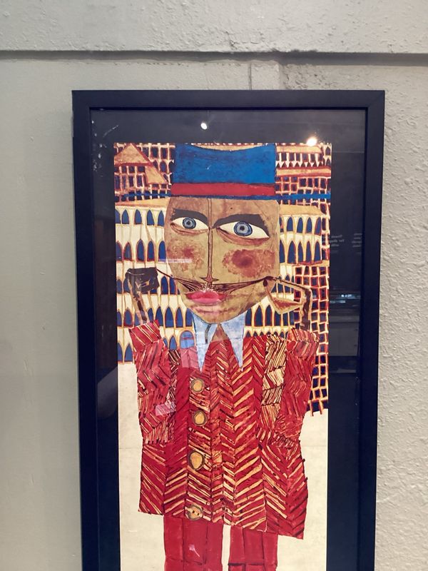 Vintage Exhibition Poster &quot;Man Twirling Mustache&quot; By Friedensreich Hundertwasser