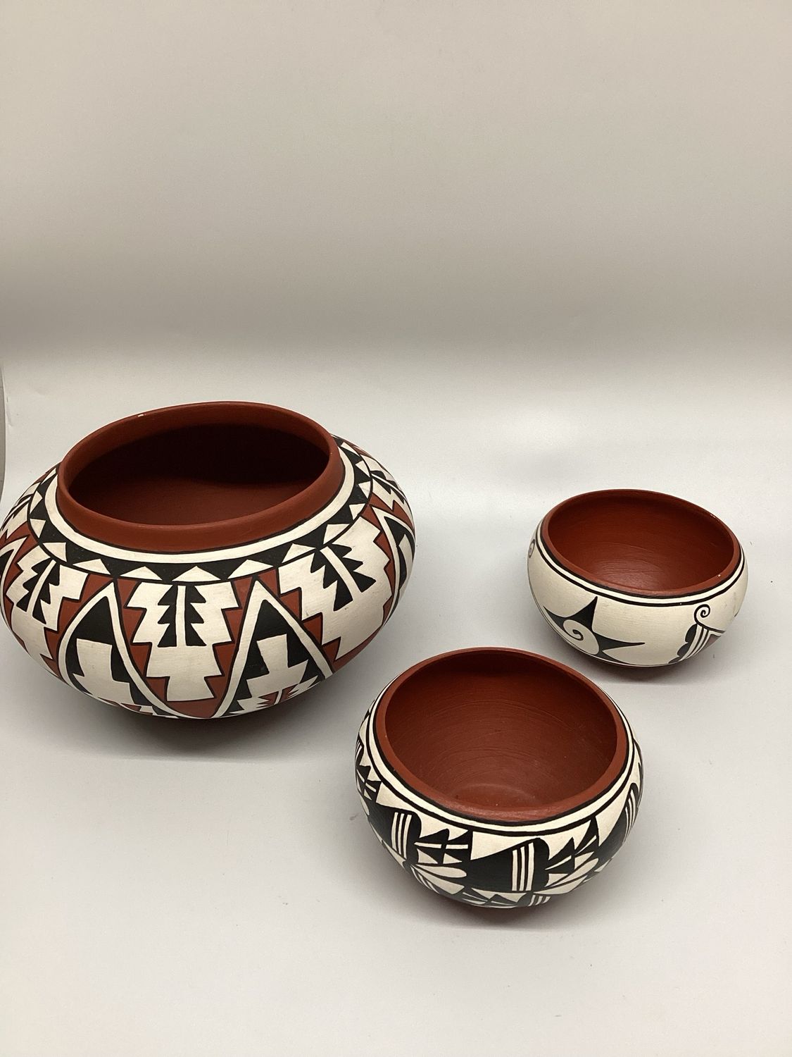 Original Pottery by Jose R. Loretto, set of 3