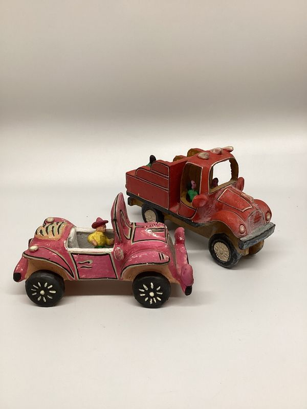 Mexican Folk Art Cars, set of 2