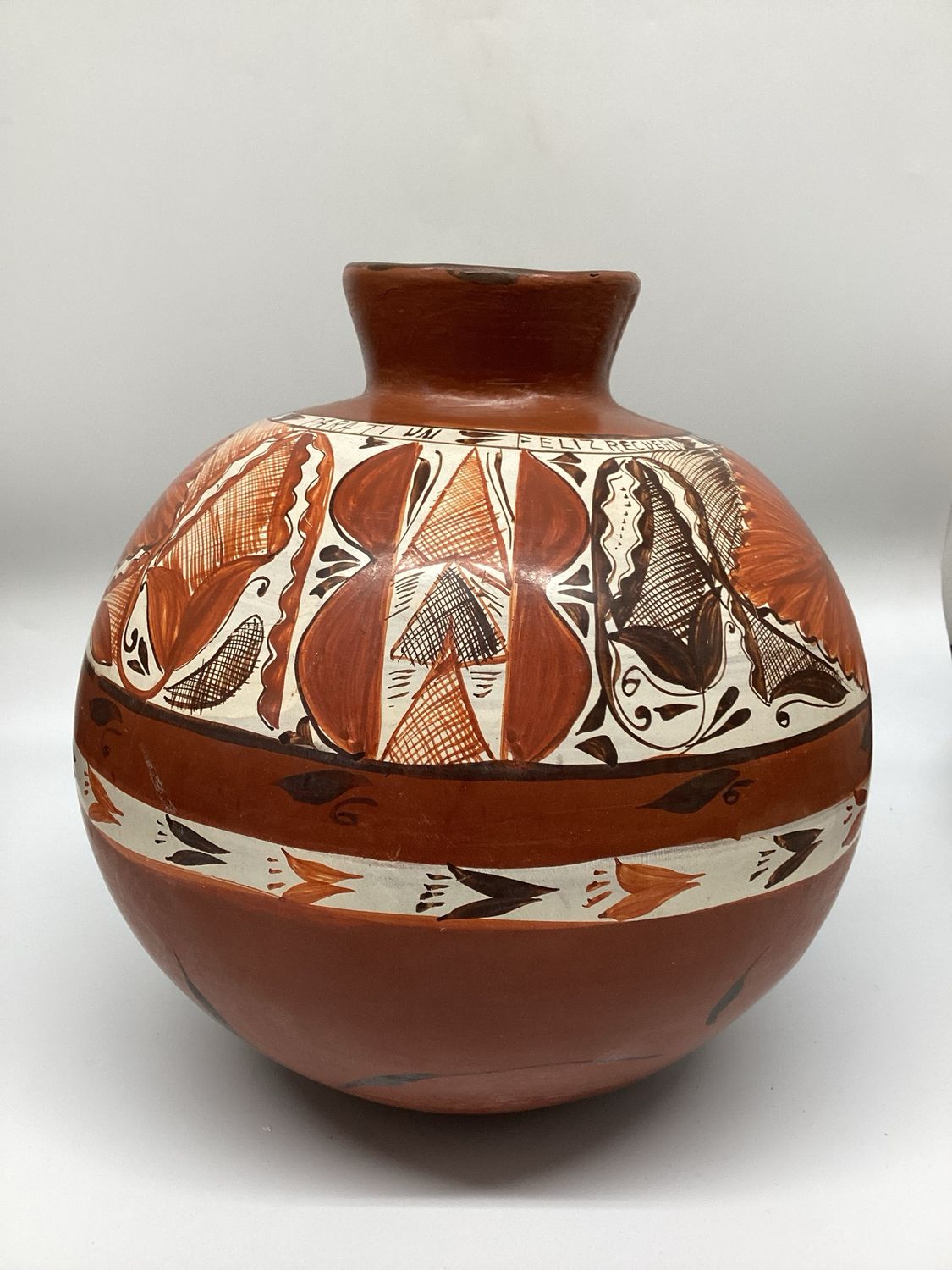 Original Mexican Pueblo Redware Water jug
