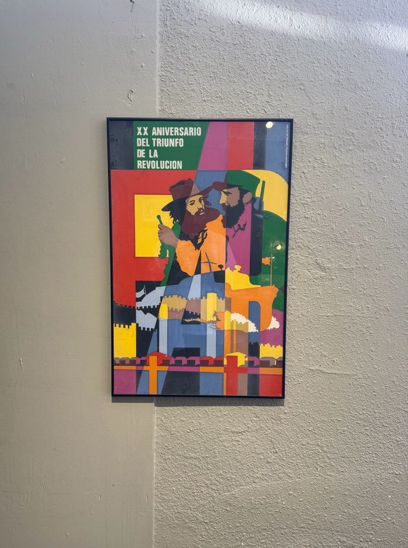 Cuban Revolution 20th Anniversary Psychedelic Silkscreened Poster
