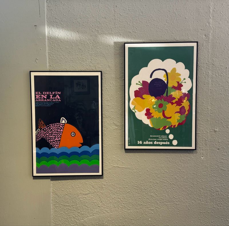Cuban Silkscreened Psychedelic Movie Posters, pair