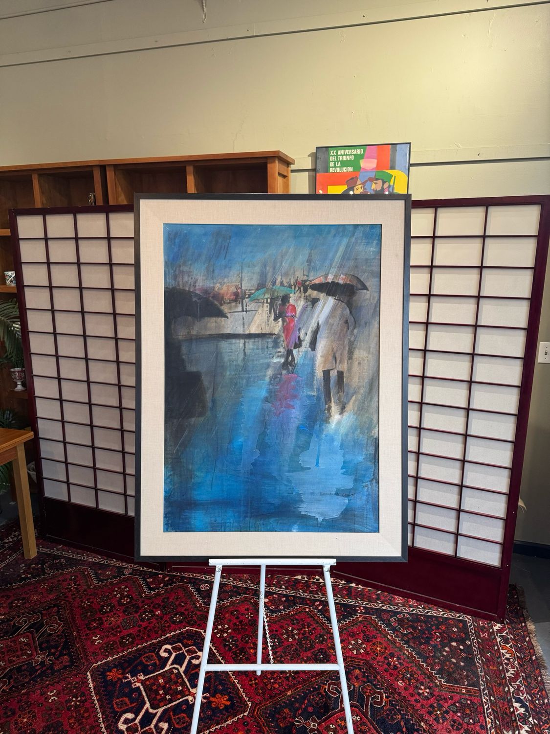Barbara K. Lewis &#39;The Red Raincoat&#39; Original Painting