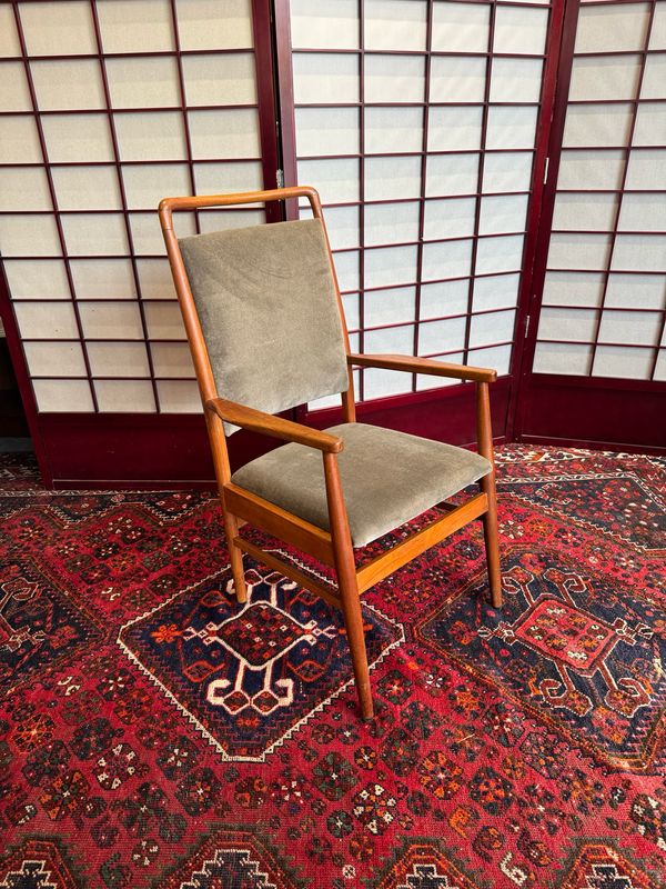 Mid Century Wood Framed Armchair