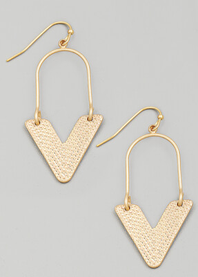 V Triangle Drop Earrings