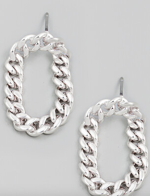 Oval Chain Link Earrings