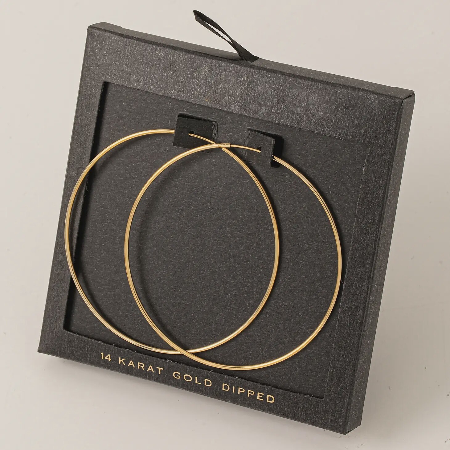 Medium Thin Hoops, Colour: Gold