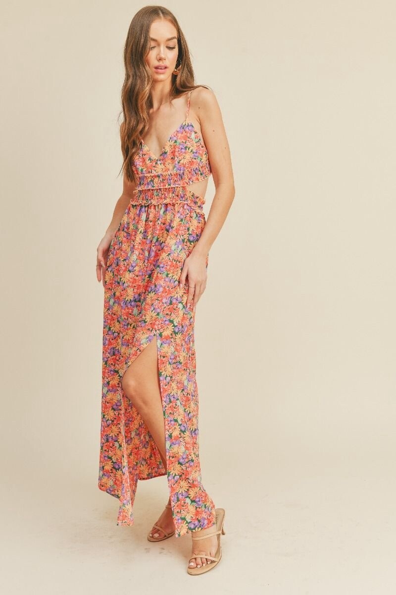 Floral Cutout Maxi