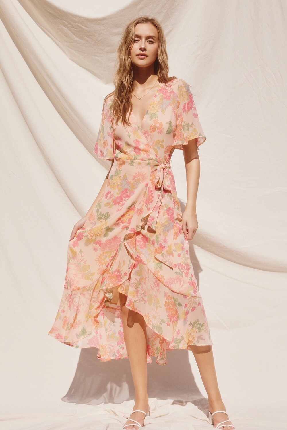 Rose Garden Wrap Dress, Size: Small