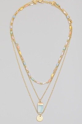 Rectangle Layered Necklace