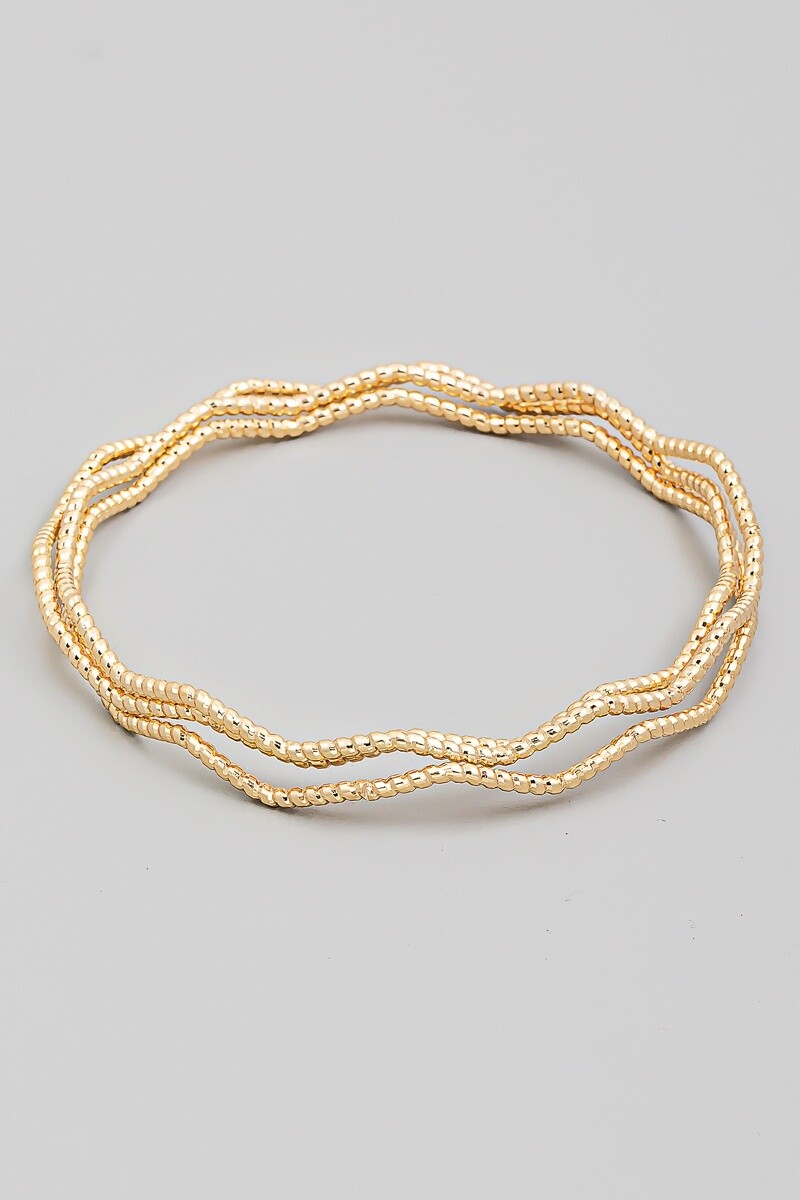 Wave Bangle Set