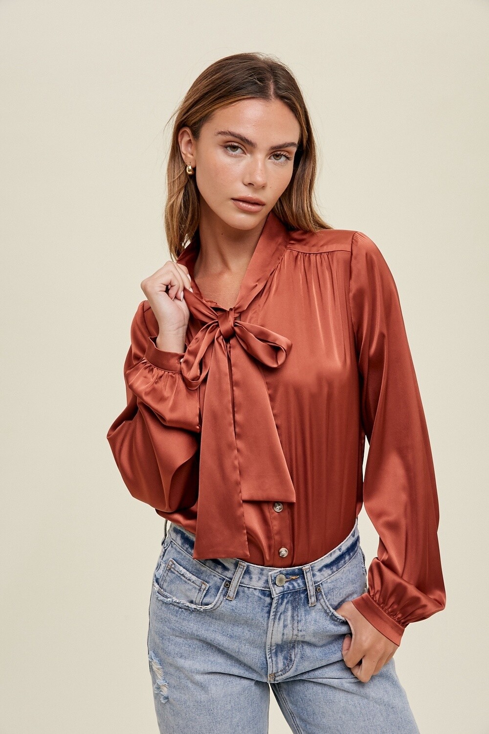 Sofia Satin Blouse