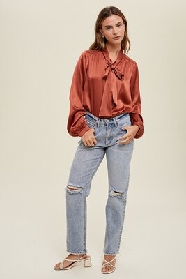 Sofia Satin Blouse