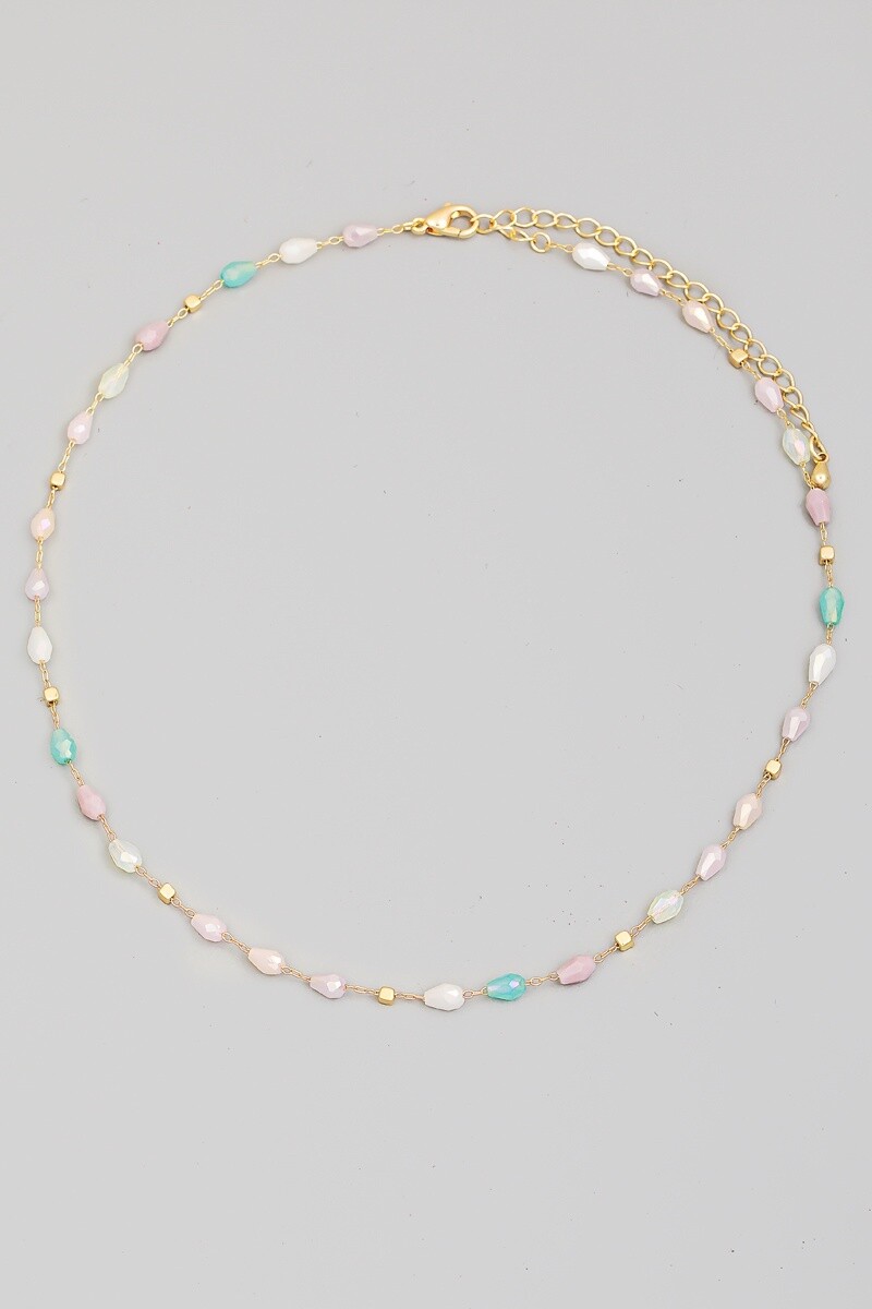 Teardrop Glass Bead Necklace