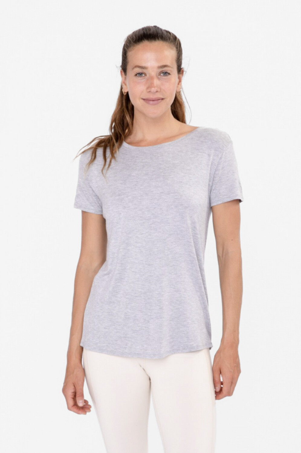 Short Sleeve High-Low Tee, Size: Small, Colour: Grey