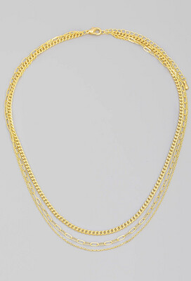 Dainty 3 Layer Chain Necklace