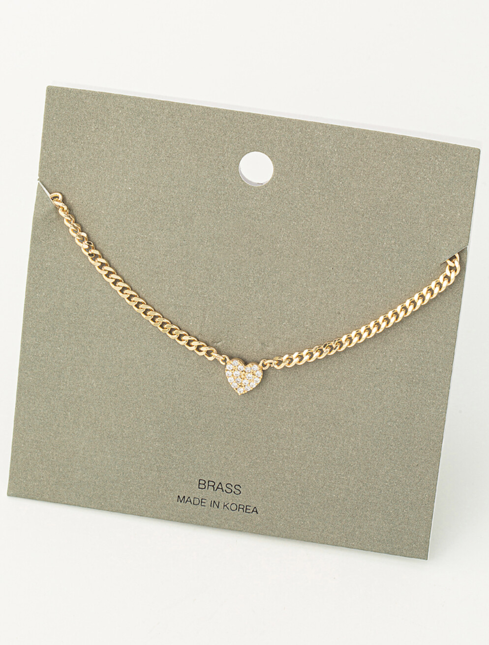 Chain Heart Charm Necklace