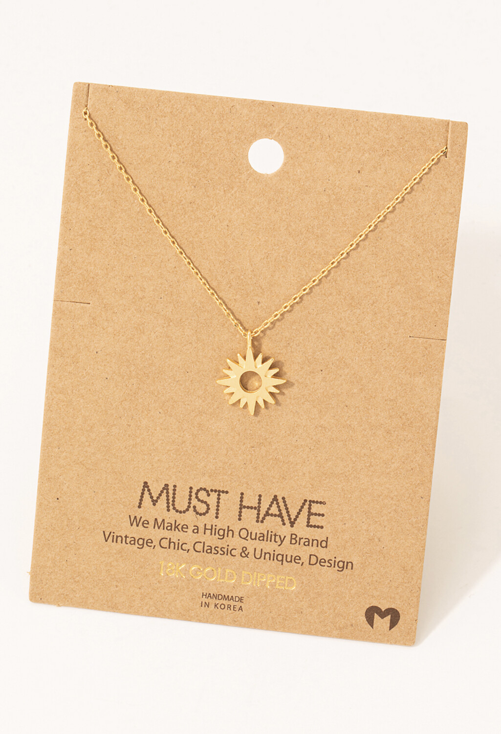 Dainty Sun Pendant Necklace