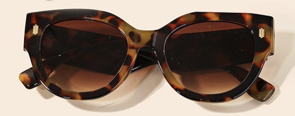 Acetate Frame Sunglasses, Colour: Brown Tort