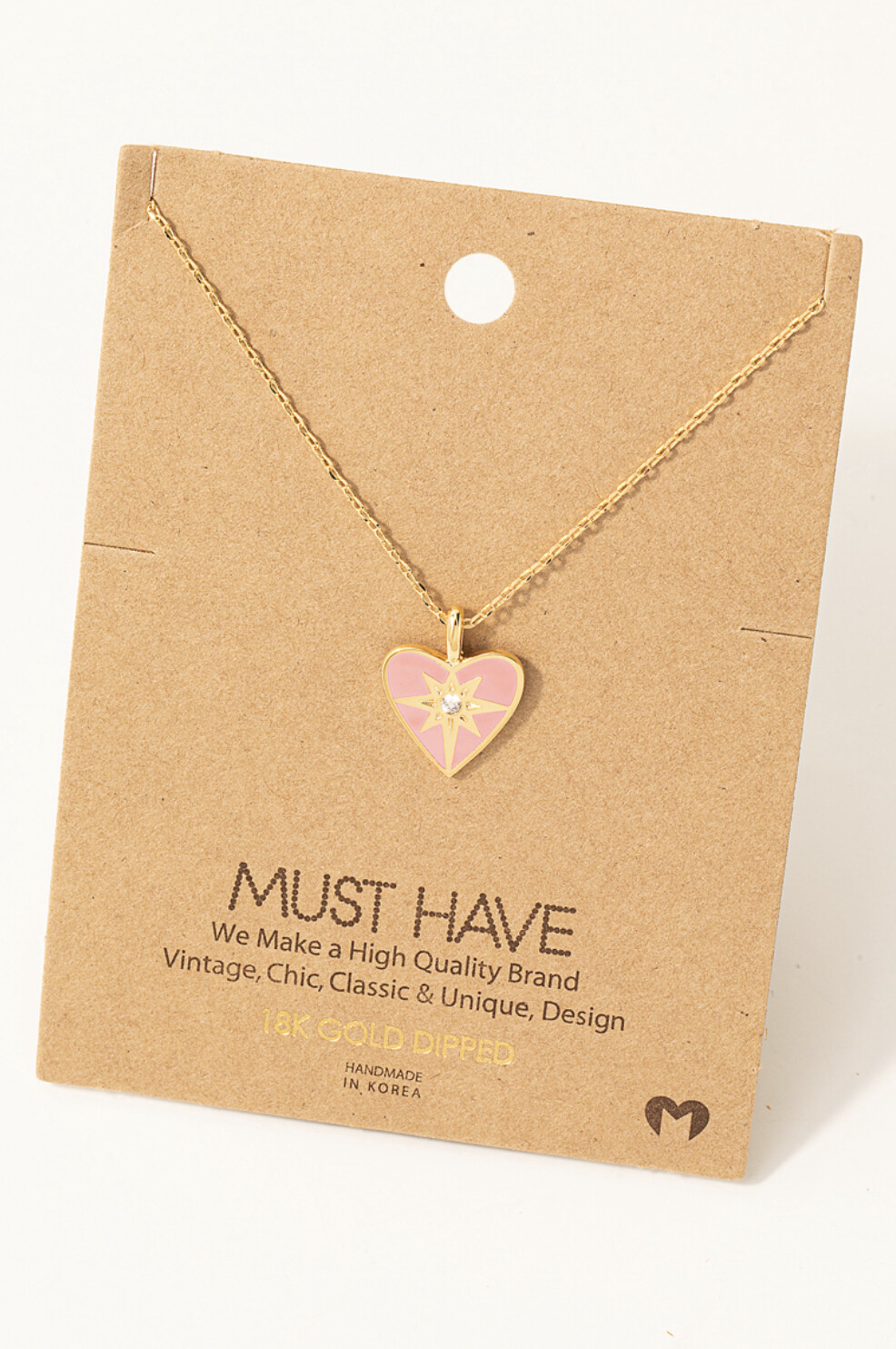 Star Heart Pendant Necklace