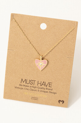 Star Heart Pendant Necklace
