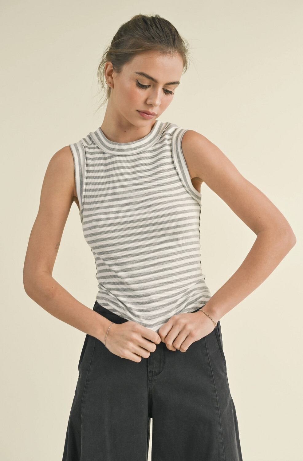 Connie Striped Tank, Size: Small