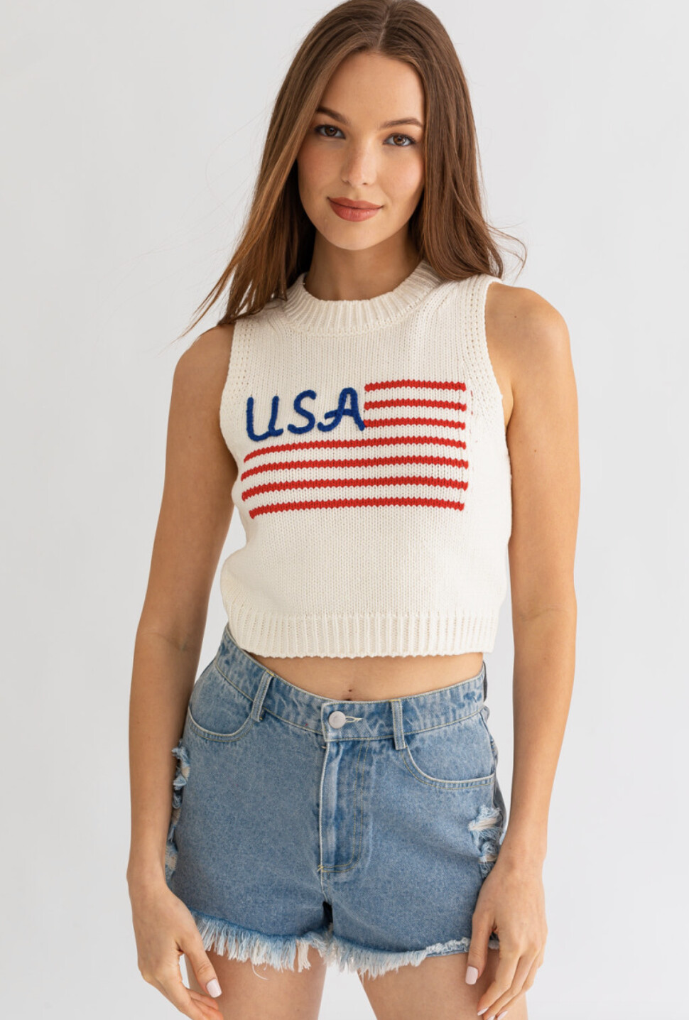 USA Knit Sweater Tank