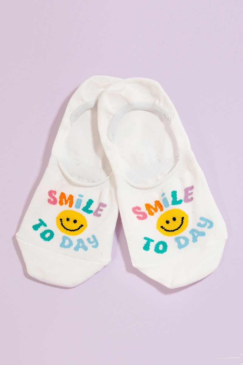 Smile Today No Show Socks