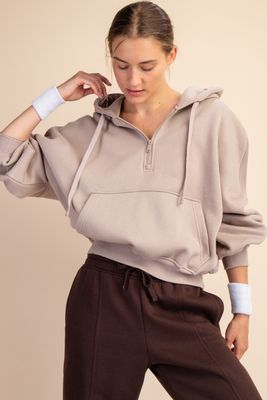 Fleece Quarter Zip Hoodie