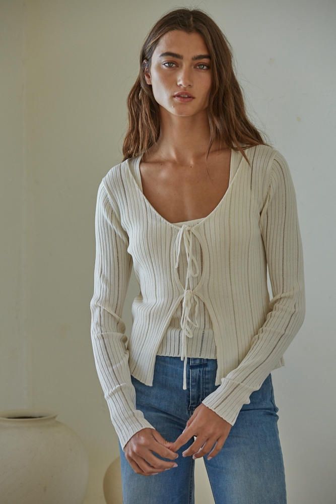 Maisie Cardigan Tie Top