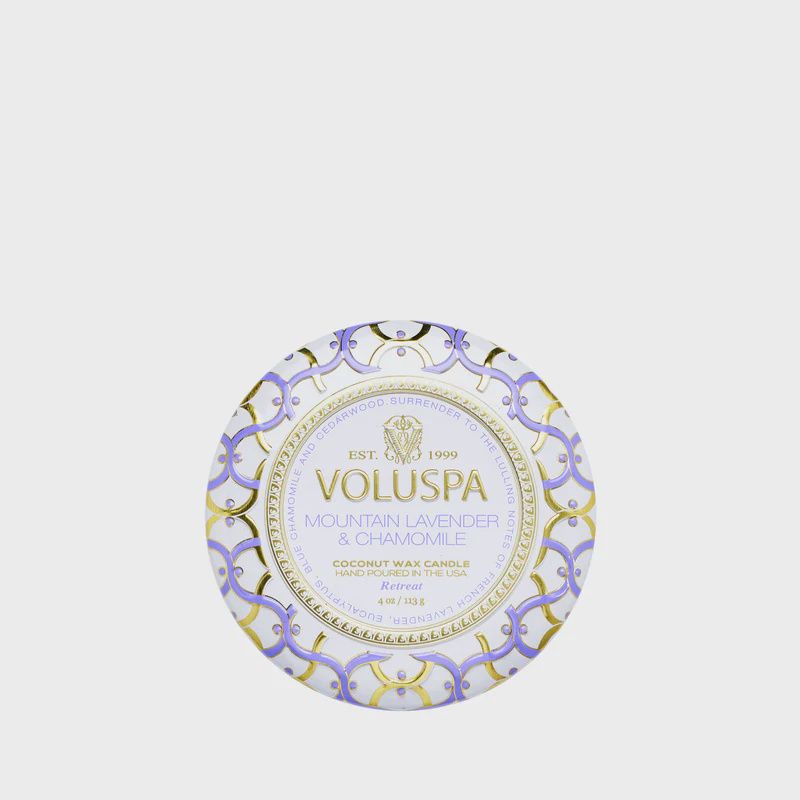 Mountain Lavender &amp; Chamomile Mini Tin Candle