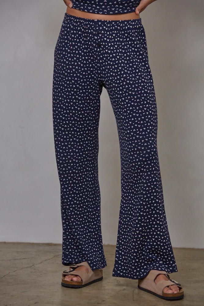 Andie Floral Waffle Pants