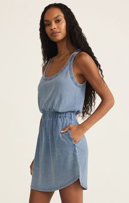 Keegan Jersey Denim Mini Dress