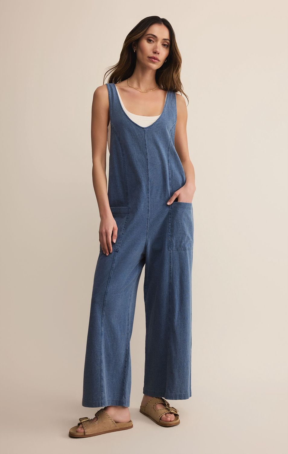 Brasilia Jersey Denim Jumpsuit