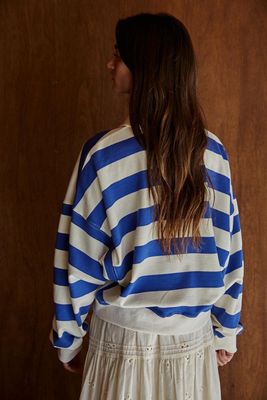 Amerie Striped Collared Pullover