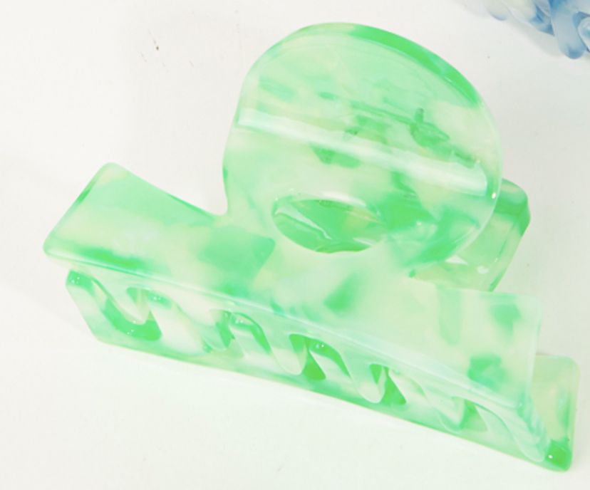 Acetate Geometric Jaw Hair Clip, Color: Green