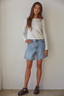 The Pointelle Ribbed Long Sleeve