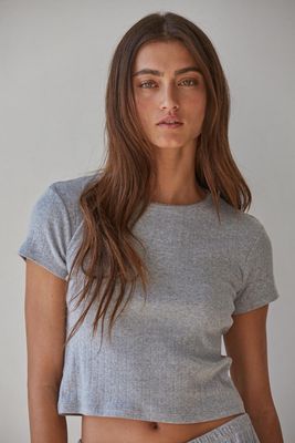 The Pointelle Ribbed Tee